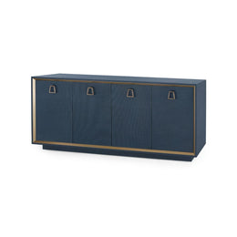 Ansel 4-Door Cabinet - Blue Steel