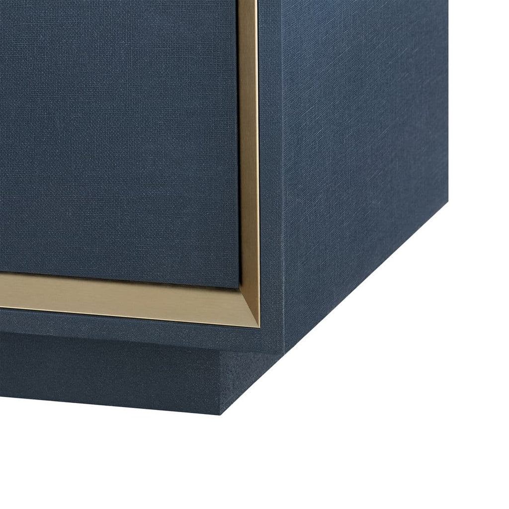 Ansel 4-Door Cabinet - Blue Steel