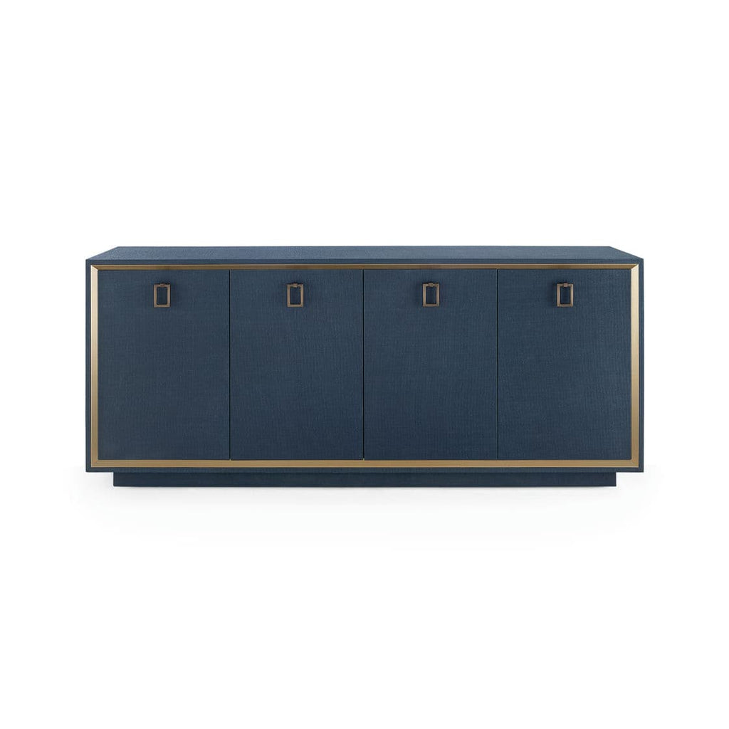 Ansel 4-Door Cabinet - Blue Steel