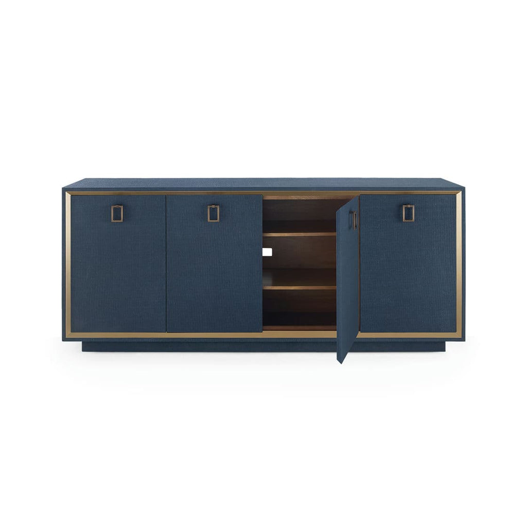 Ansel 4-Door Cabinet - Blue Steel