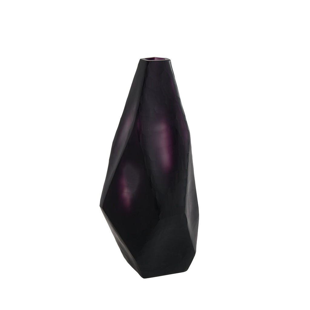 Asscher Vase - Aubergine