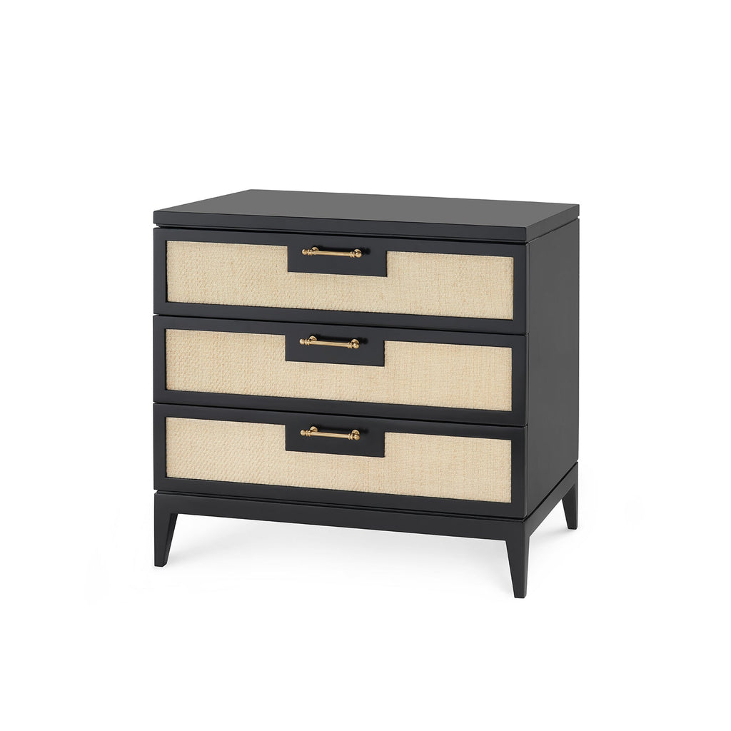 Astor 3-Drawer Side Table - Flat Black