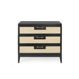 Astor 3-Drawer Side Table - Flat Black