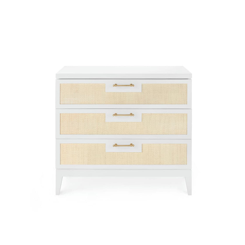 Astor 3-Drawer Side Table - Vanilla