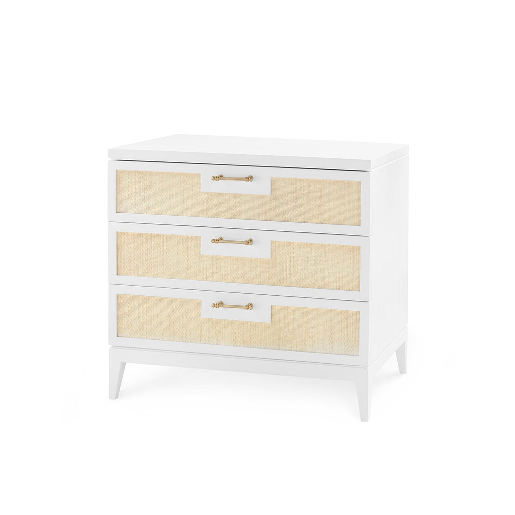 Astor 3-Drawer Side Table - Vanilla