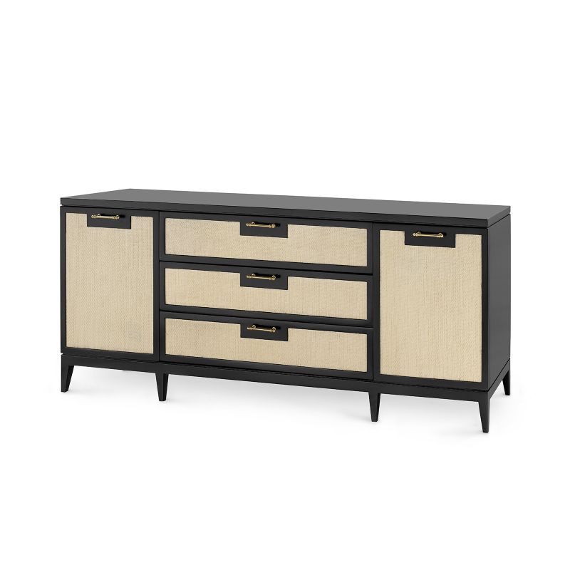 Astor 3-Drawer & 2-Door Cabinet - Flat Black