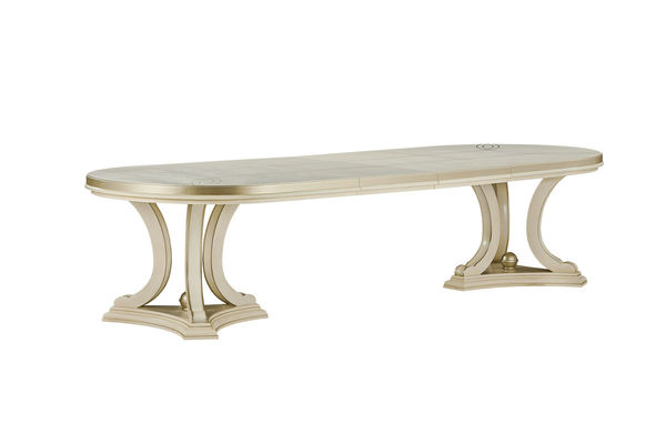 Dining Table - Pearl Ivory, Warm Silver