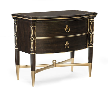 Nightstand - Bronzed Ebony, Warm Silver - B093-450