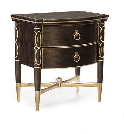 Nightstand - Bronzed Ebony, Warm Silver - B093-451