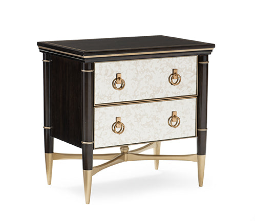 Nightstand - Bronzed Ebony, Warm Silver - B093-452