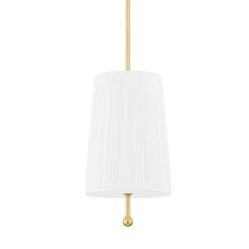 Adeline 1 Light Pendant - Aged Brass