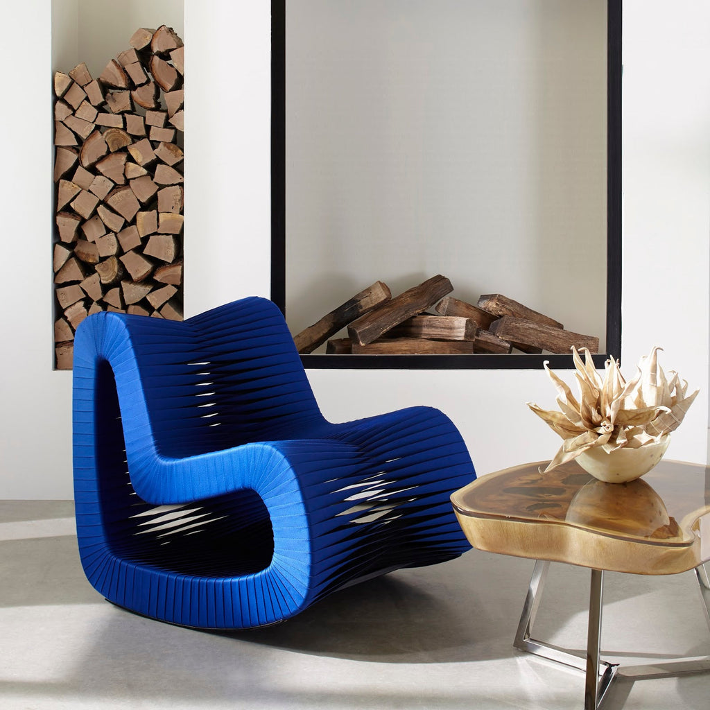 Seat Belt Rocking Chair, Blue/Black