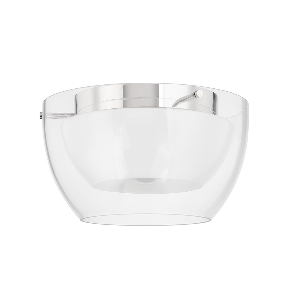 Dutton 1 Light Flush Mount - Polished Nickel