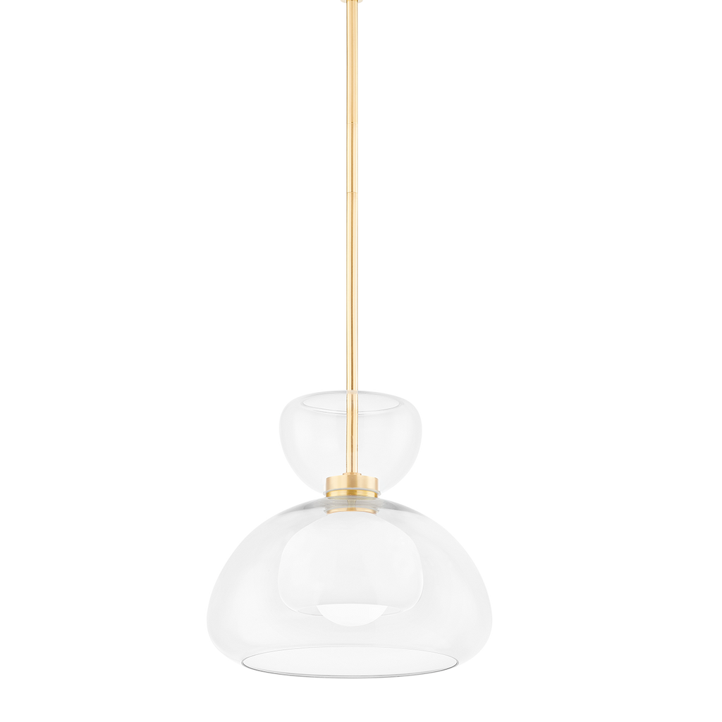 Cortney 1 Light Pendant - Aged Brass