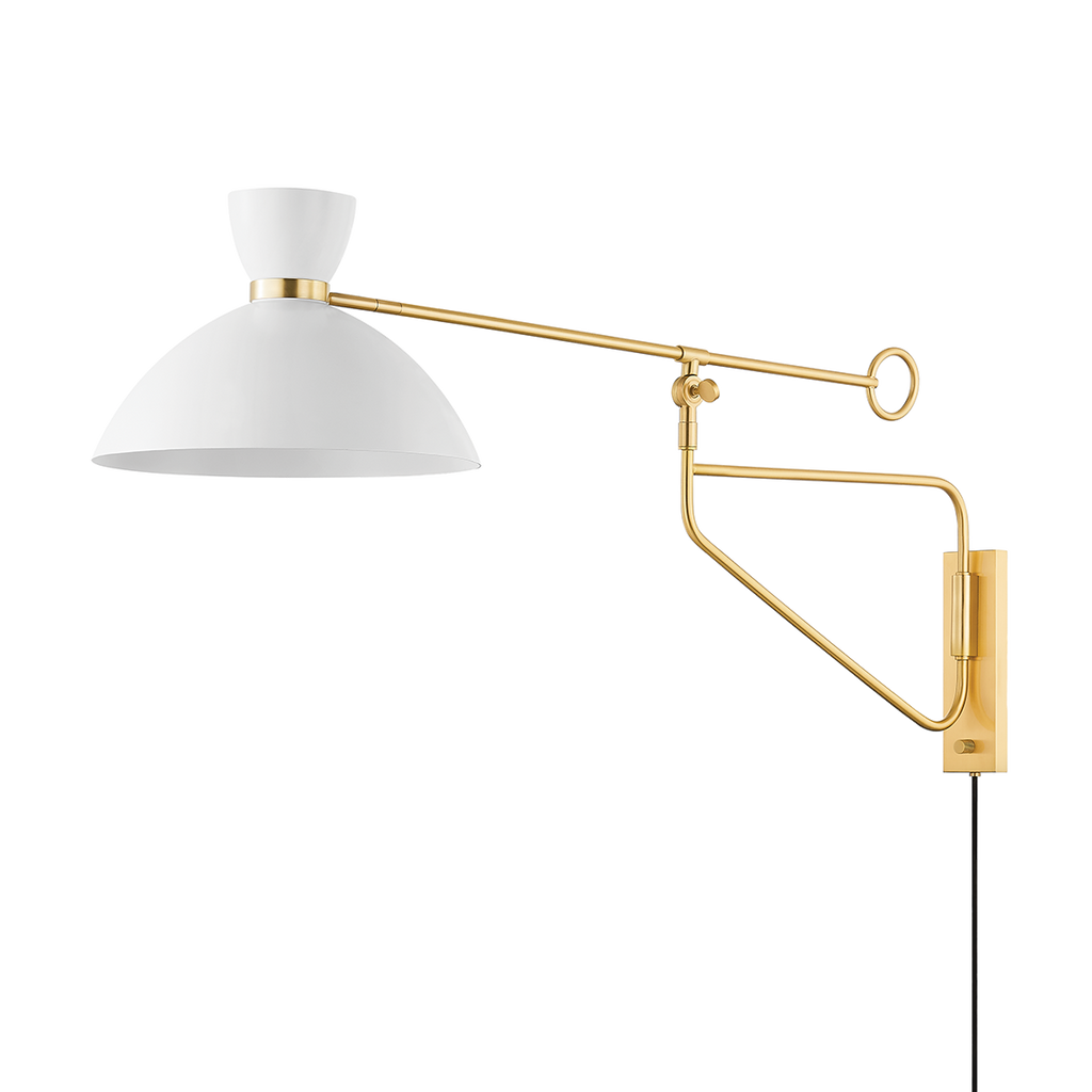 Cranbrook 1 Light Portable Wall Sconce - Aged Brass/Soft White