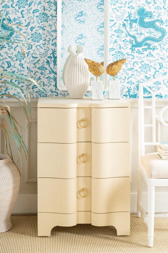 Bardot 3-Drawer Side Table - Canvas Cream