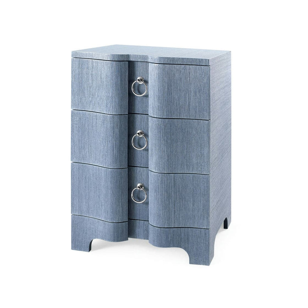 Bardot 3-Drawer Side Table - Navy Blue