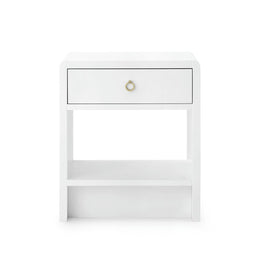 Benjamin 1-Drawer Side Table - White Pearl