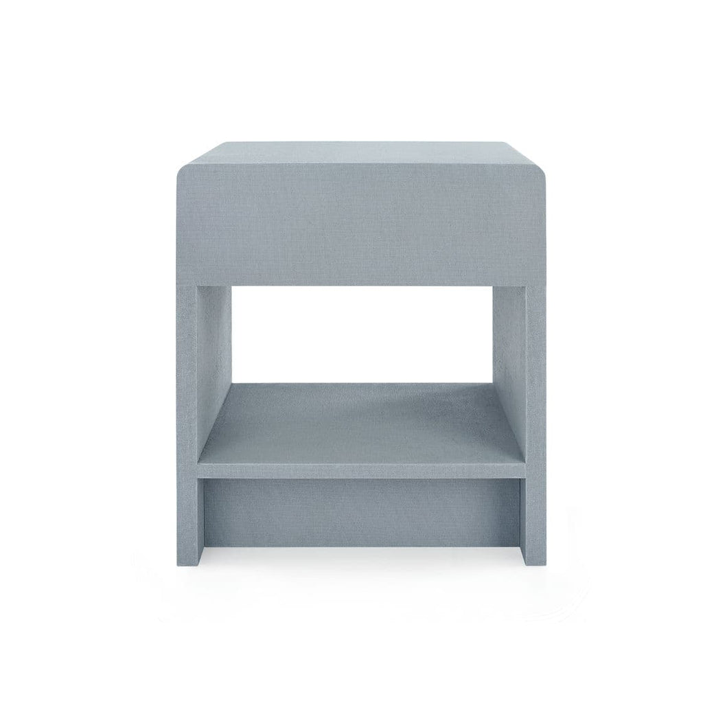 Benjamin Linen 1-Drawer Side Table - Winter Gray