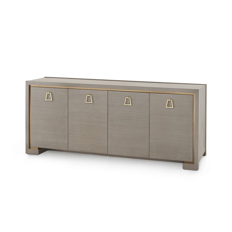 Blake 4-Door Cabinet - Taupe Gray