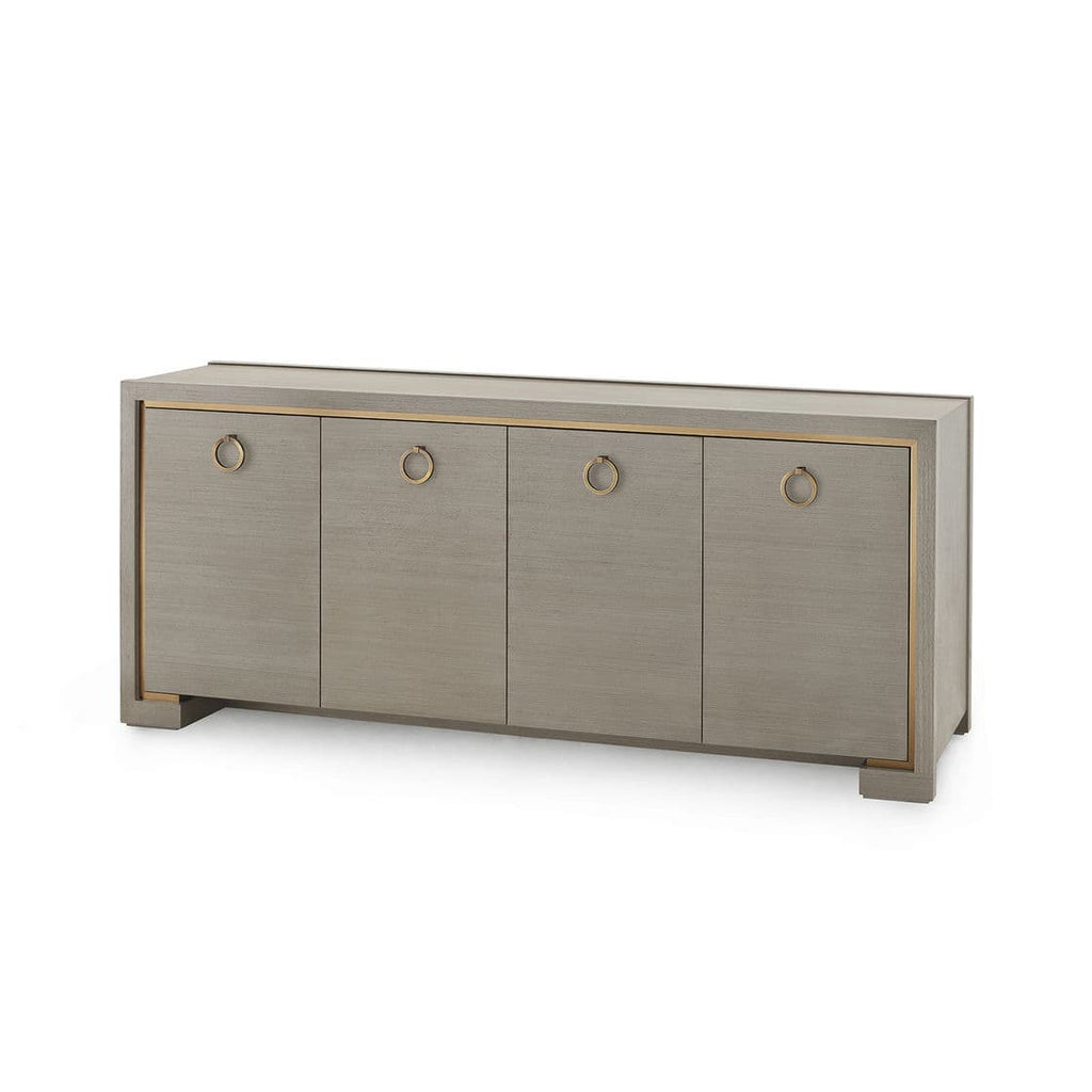 Blake 4-Door Cabinet - Taupe Gray