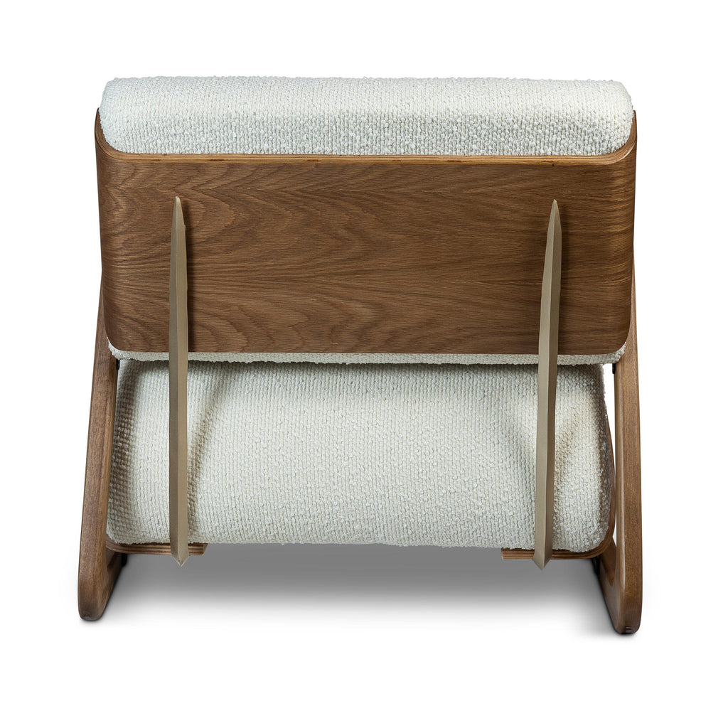 Modern Brazilian Hector Accent Chair, Boucle Ivory