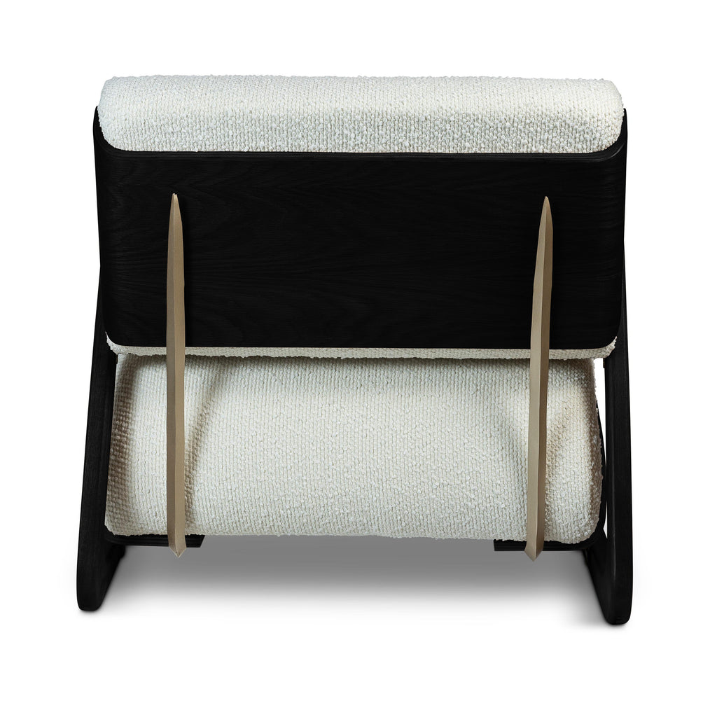 Modern Brazilian Hector Accent Chair, Boucle Ivory