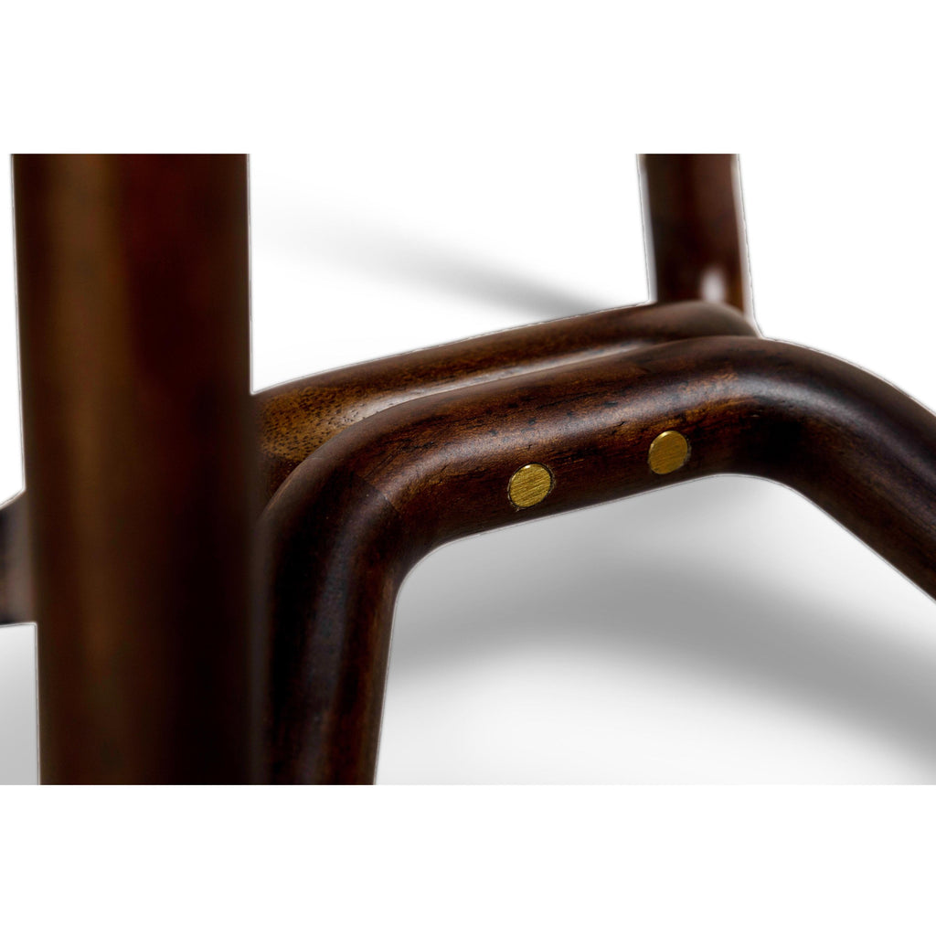 Modern Brazilian Loop Upholstered Stool, Boucle Ivory