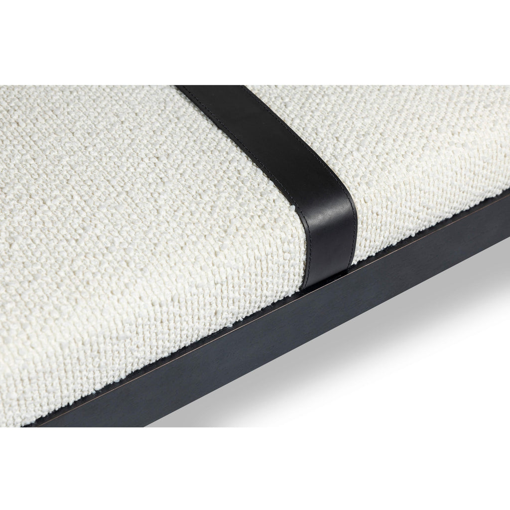 Modern Brazilian Bello Bench, Boucle Ivory