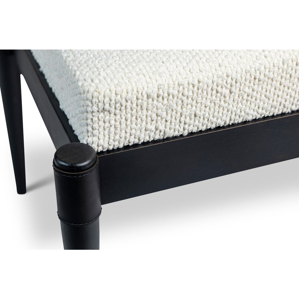 Modern Brazilian Bello Bench, Boucle Ivory