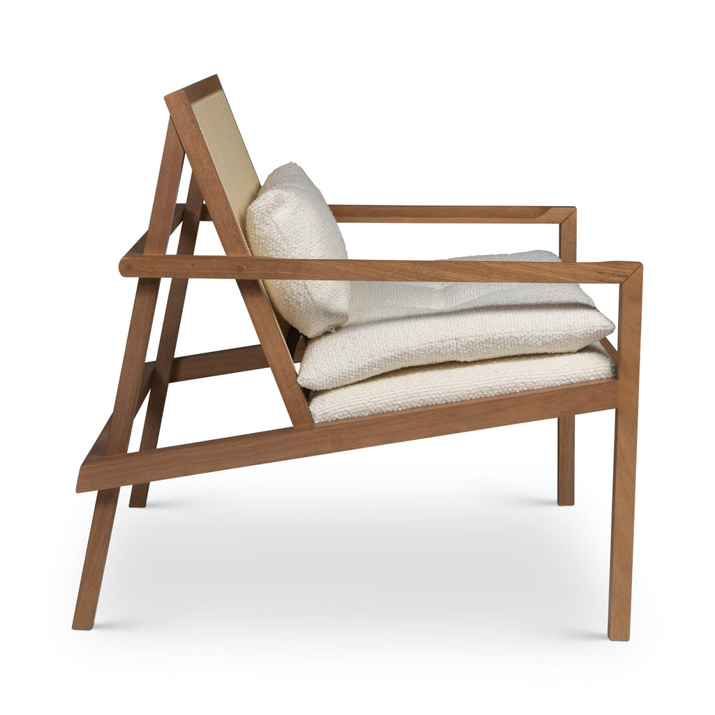 Modern Brazilian Barra Cane Lounge Chair