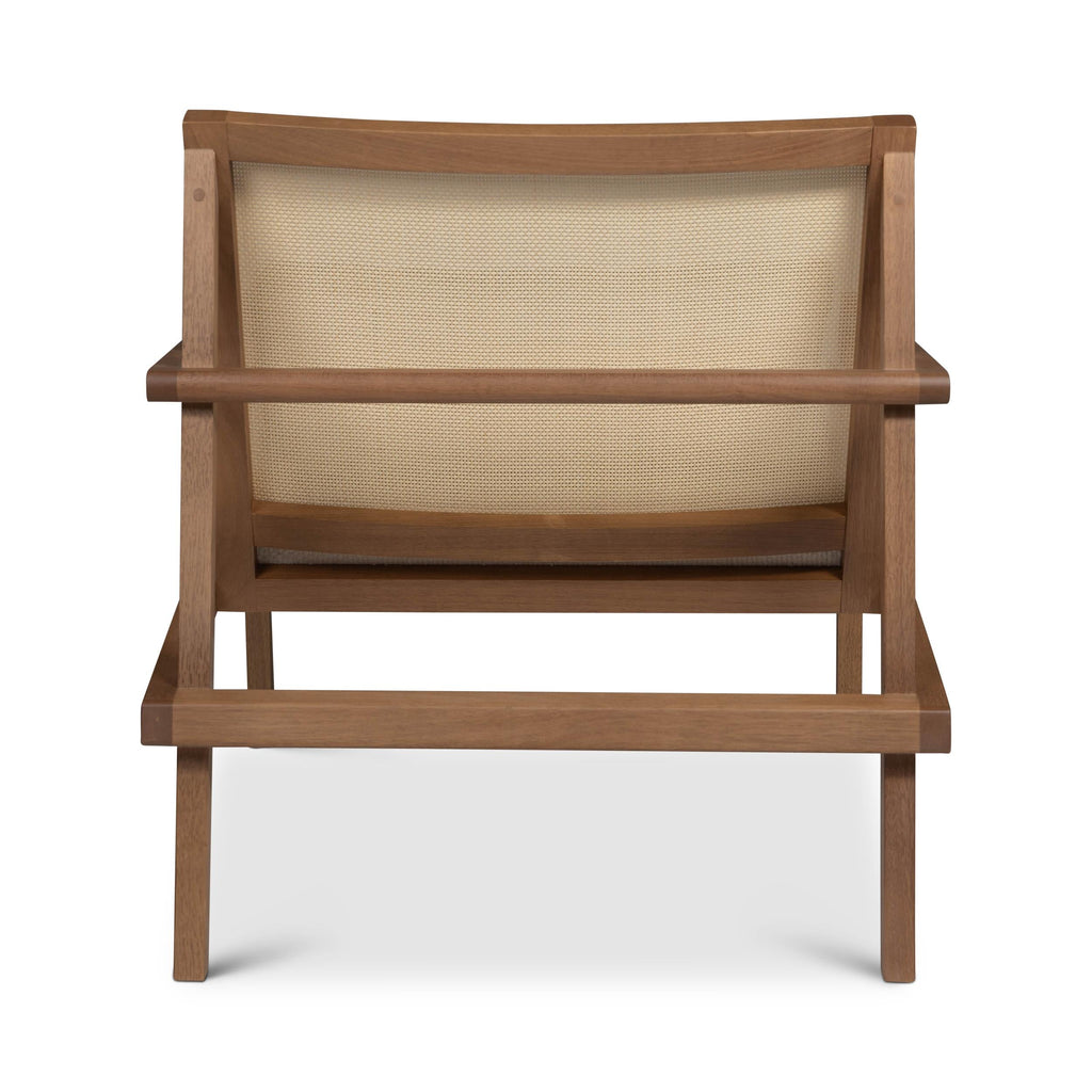 Modern Brazilian Barra Cane Lounge Chair