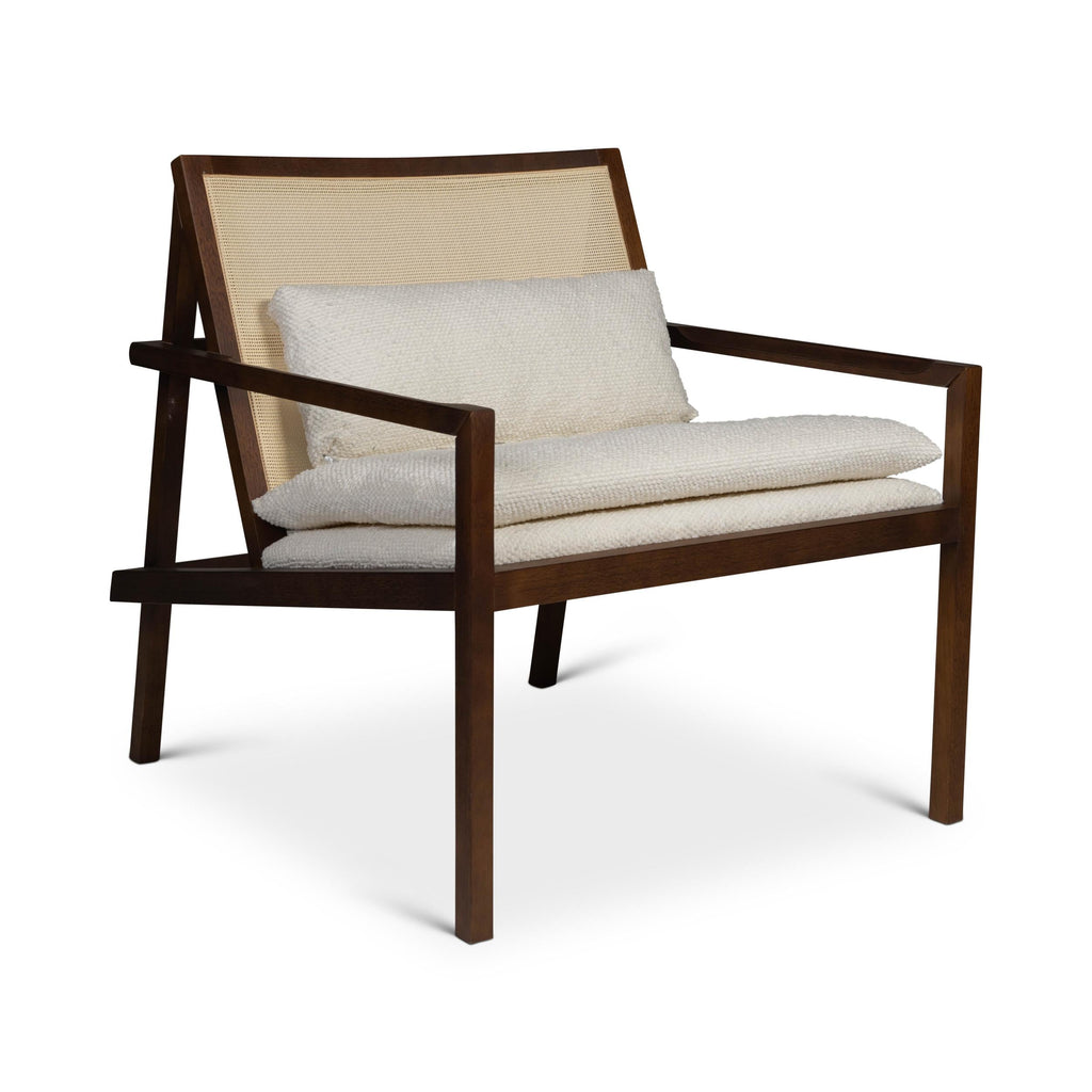 Modern Brazilian Barra Cane Lounge Chair