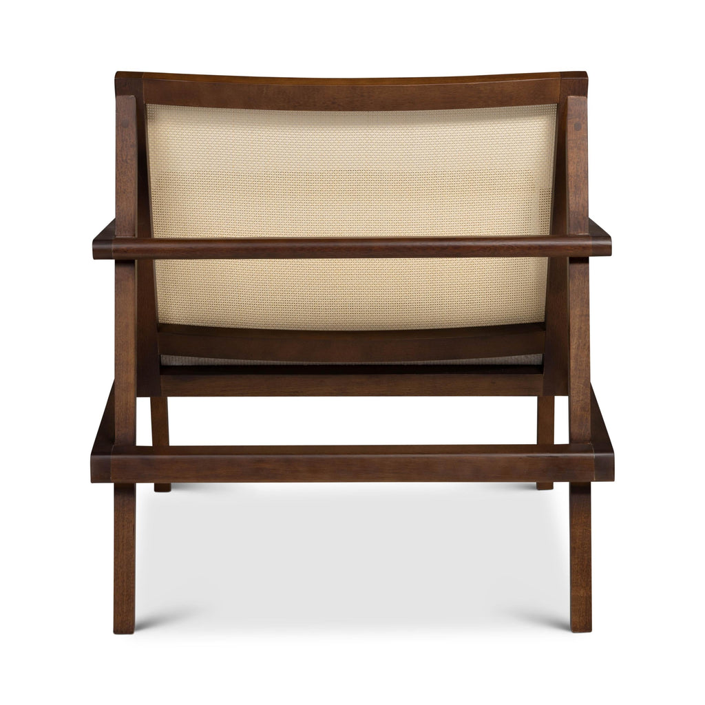 Modern Brazilian Barra Cane Lounge Chair