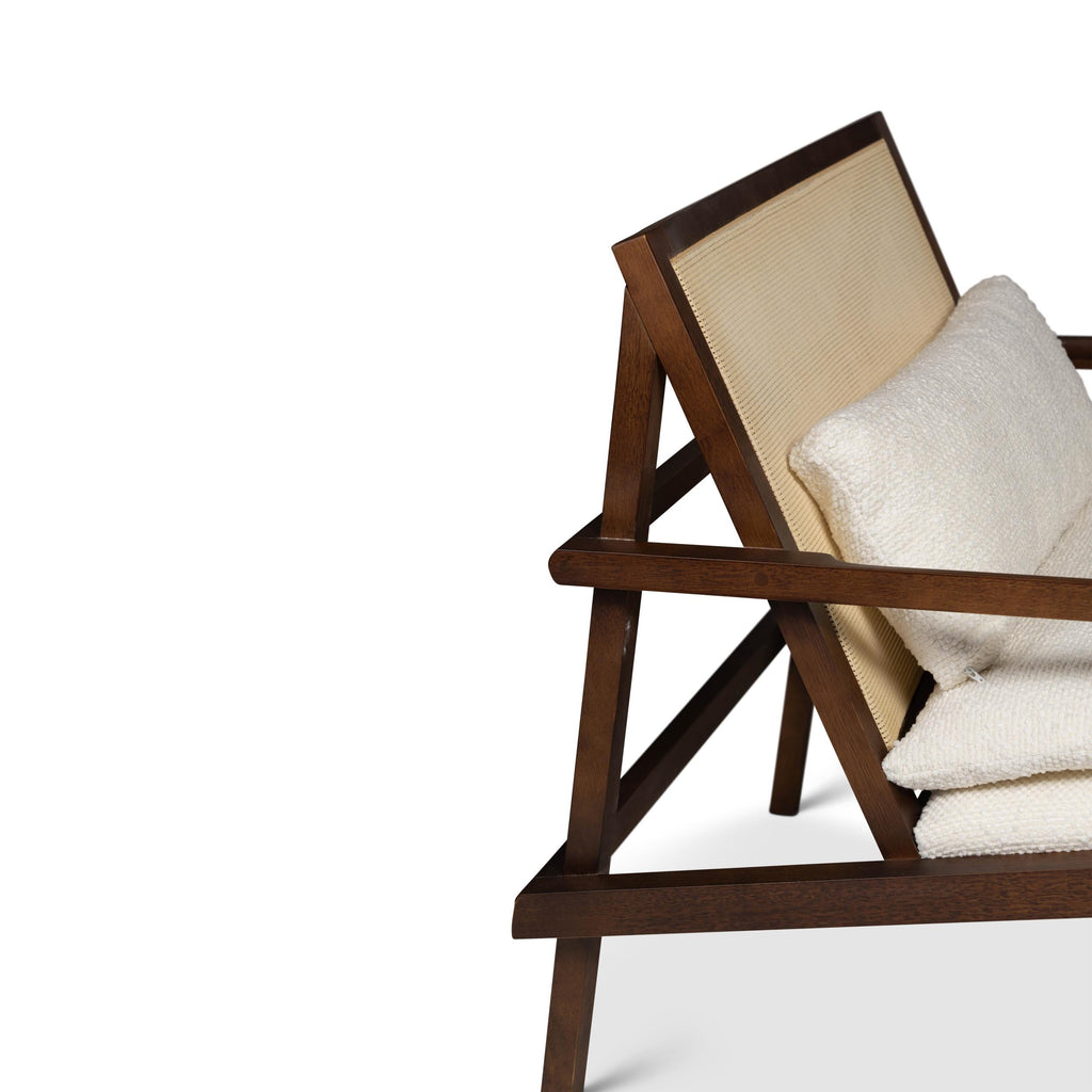 Modern Brazilian Barra Cane Lounge Chair