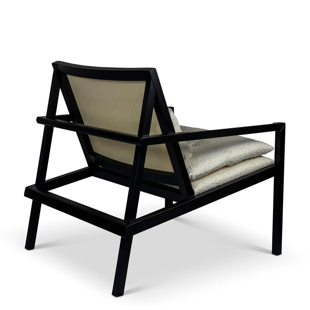 Modern Brazilian Barra Cane Lounge Chair