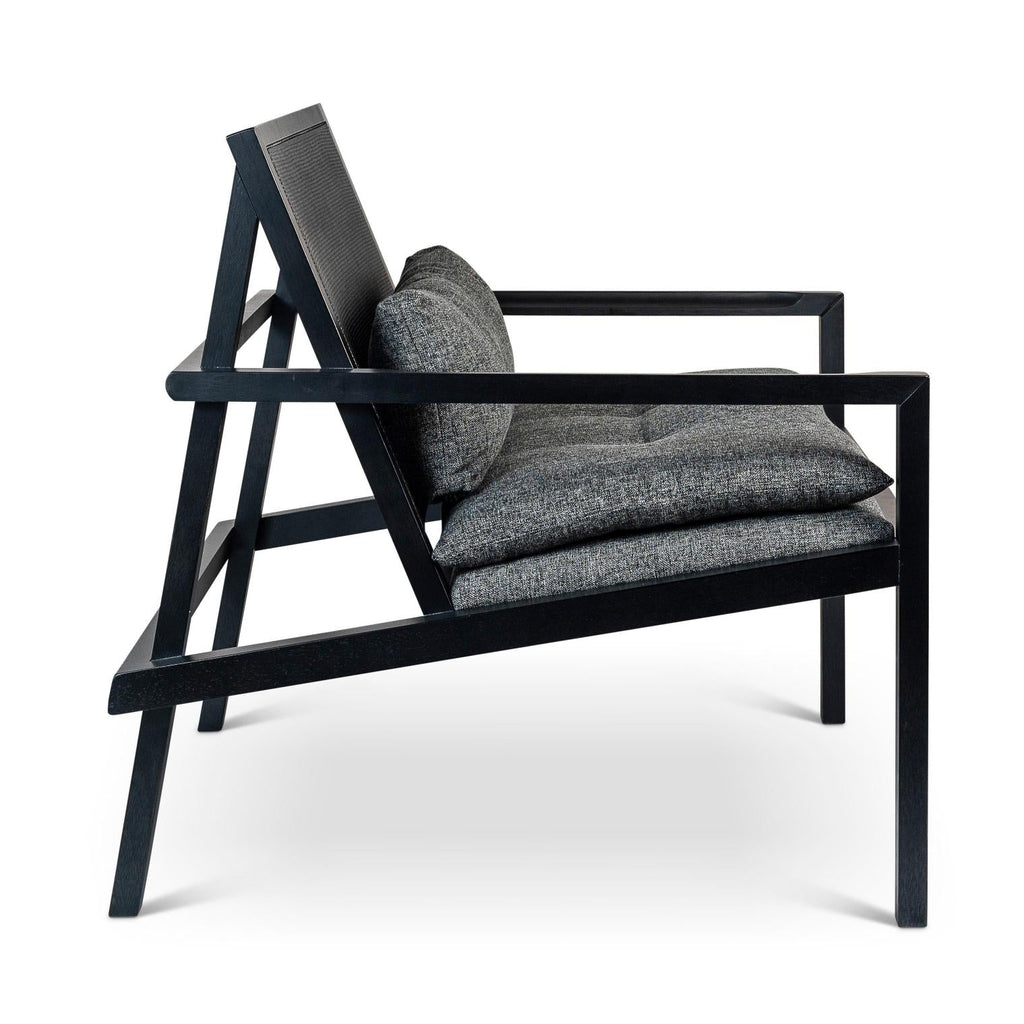 Modern Brazilian Barra Cane Lounge Chair