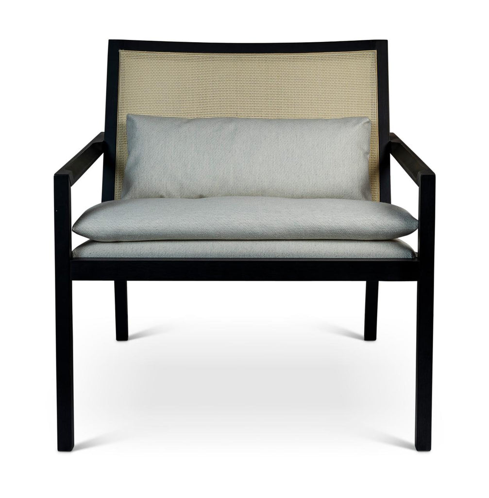 Modern Brazilian Barra Cane Lounge Chair