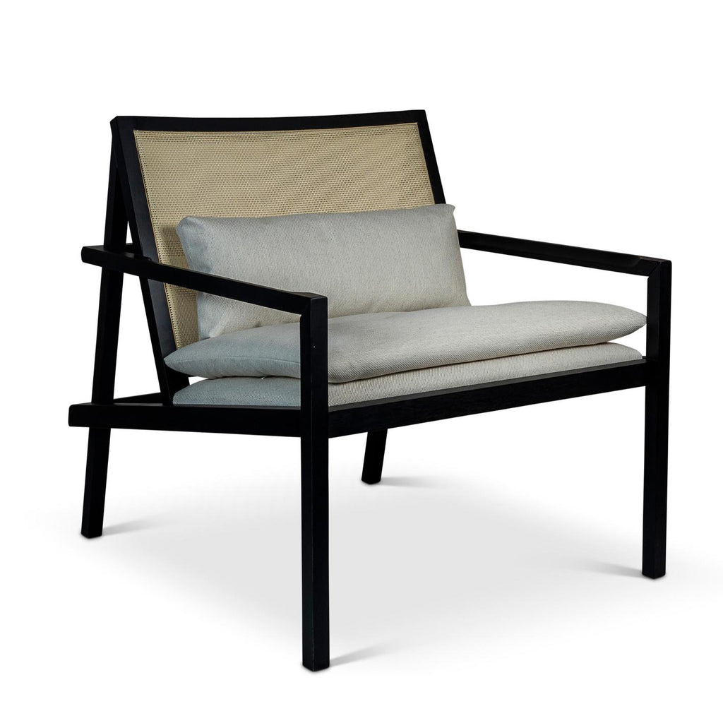 Modern Brazilian Barra Cane Lounge Chair