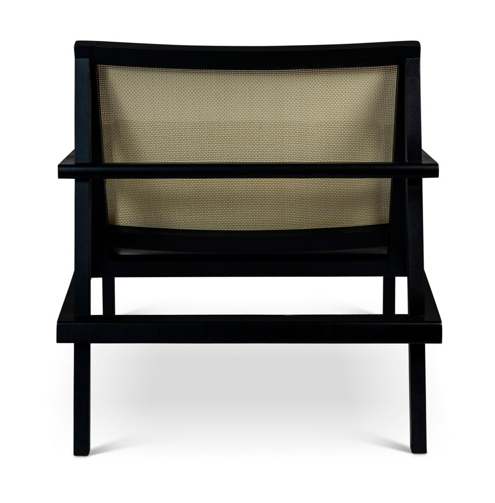 Modern Brazilian Barra Cane Lounge Chair