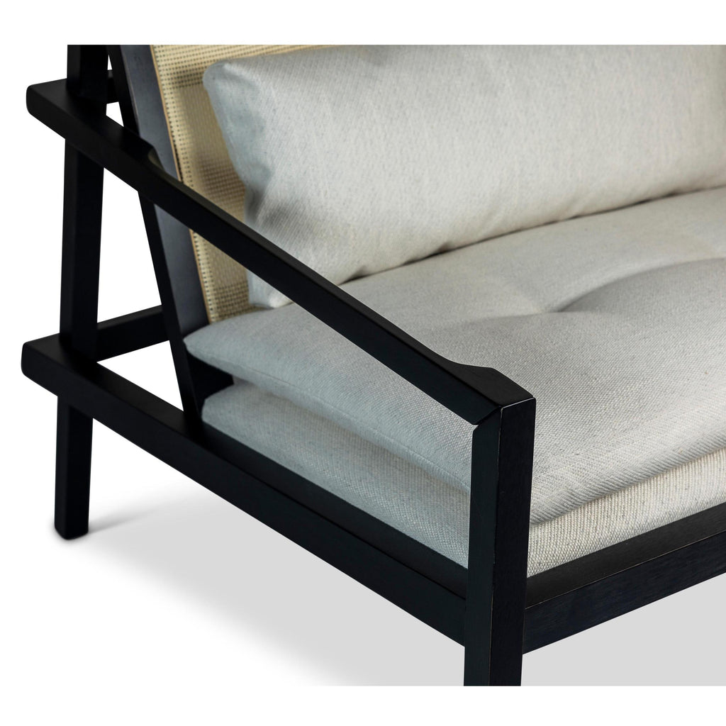 Modern Brazilian Barra Cane Lounge Chair