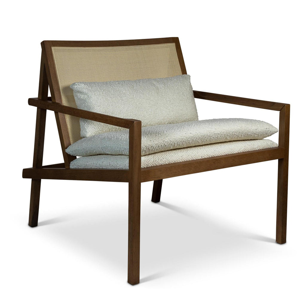 Modern Brazilian Barra Cane Lounge Chair