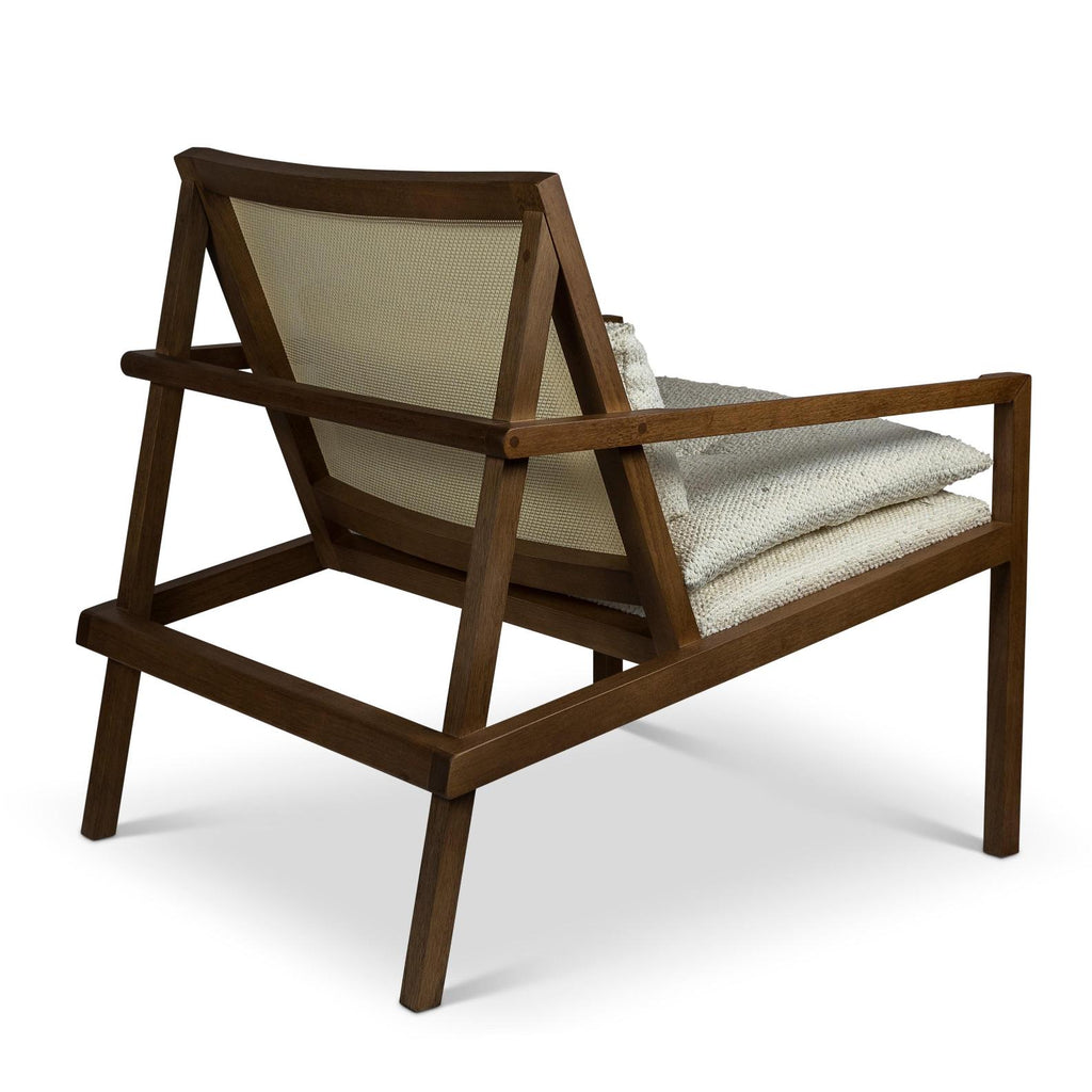 Modern Brazilian Barra Cane Lounge Chair