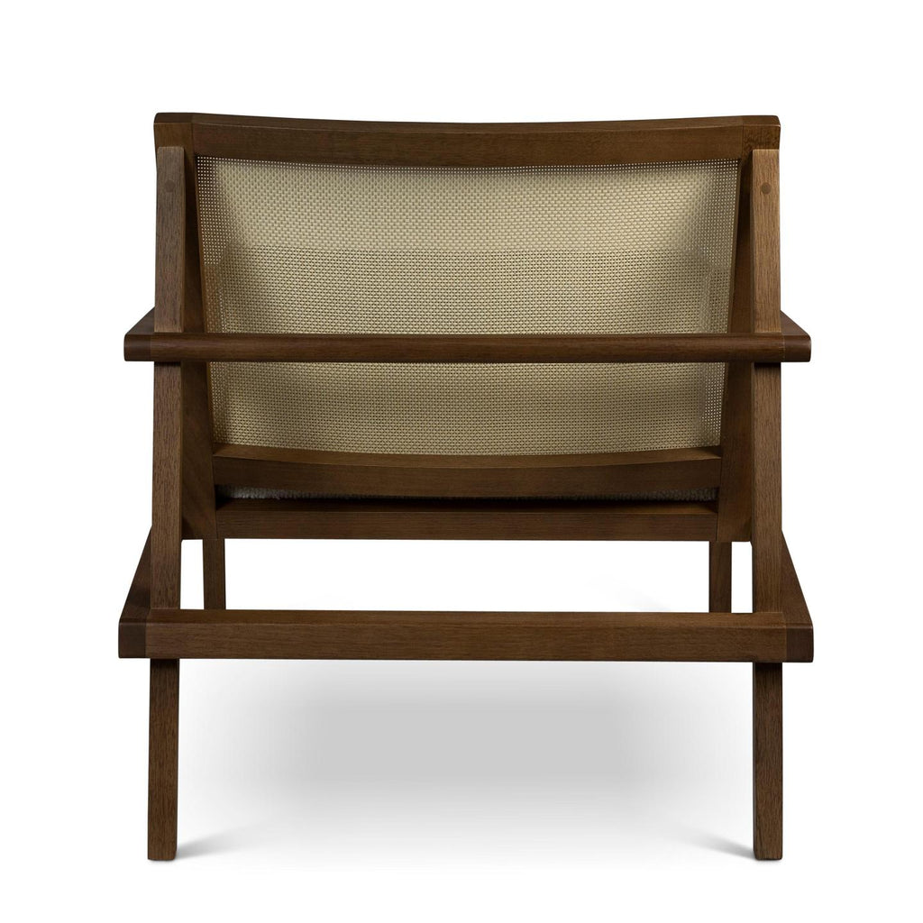 Modern Brazilian Barra Cane Lounge Chair