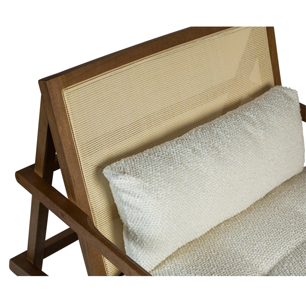 Modern Brazilian Barra Cane Lounge Chair