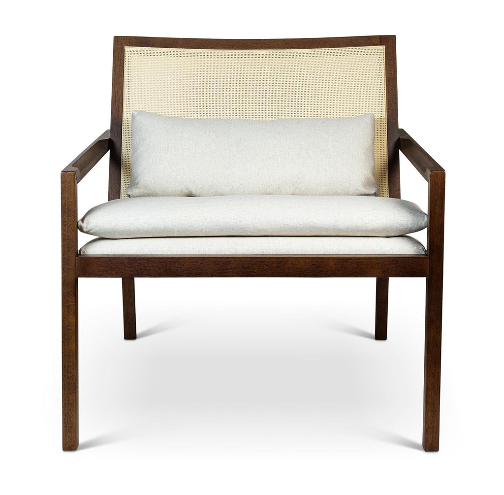 Modern Brazilian Barra Cane Lounge Chair