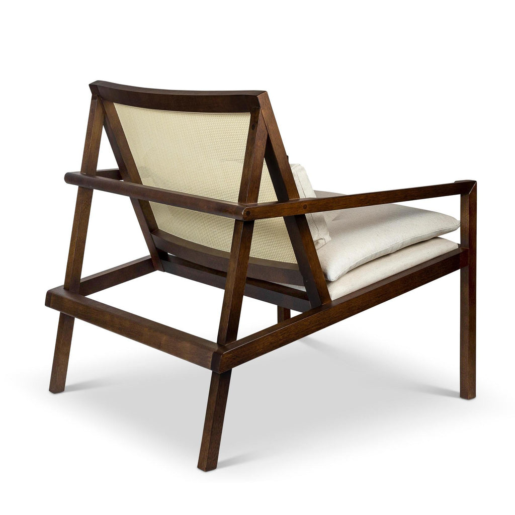 Modern Brazilian Barra Cane Lounge Chair