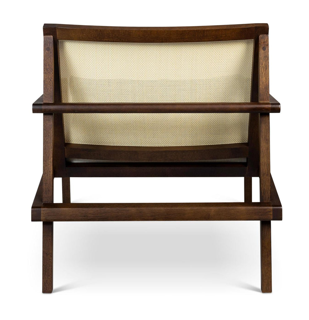 Modern Brazilian Barra Cane Lounge Chair