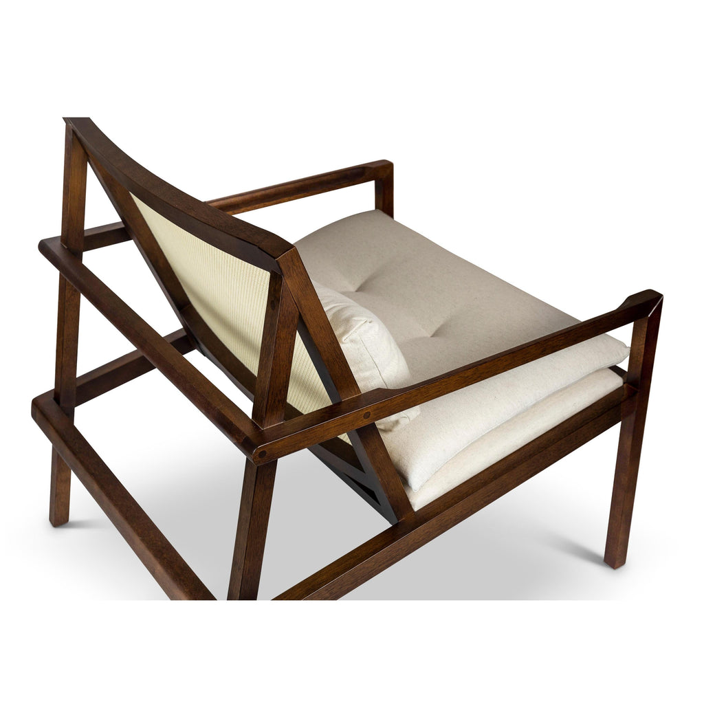 Modern Brazilian Barra Cane Lounge Chair