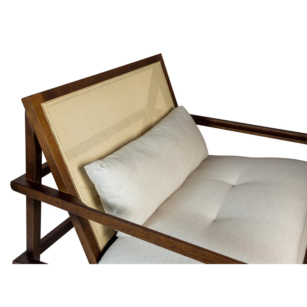 Modern Brazilian Barra Cane Lounge Chair